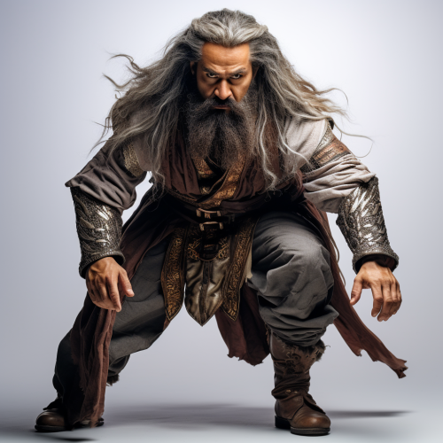 Exotic male wizard with determination Exotic male wizard with determination