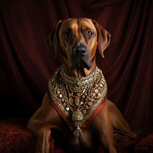 Male Rhodesian Ridgeback in Indian Kingdom Kings Couture Fashion and Jewellery