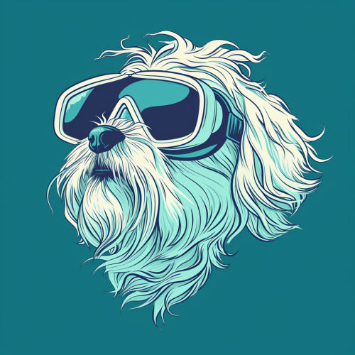 Shaggy Maltese Dog Scuba Diving