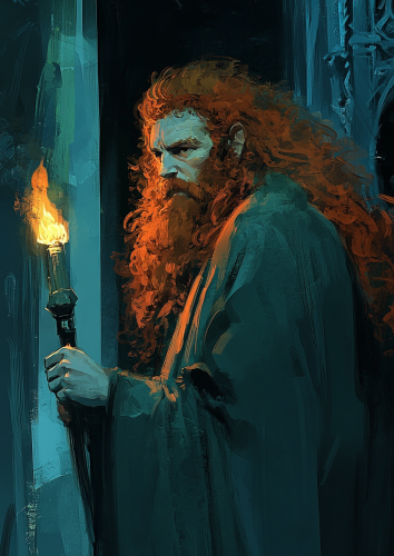 Man with Torch and Green Robe Man with Torch and Green Robe