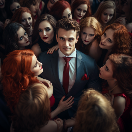 Man Surrounded by Beautiful Women  ? Man Surrounded by Beautiful Women  ?