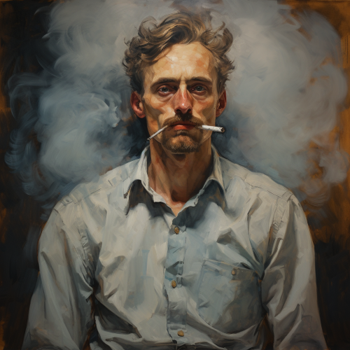 Man walking his dog in the park