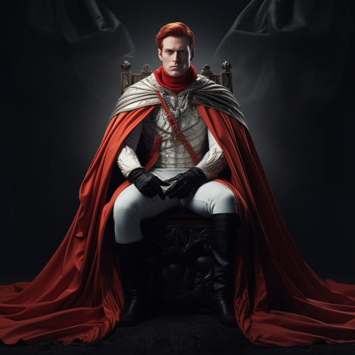 Man with crown and red hair