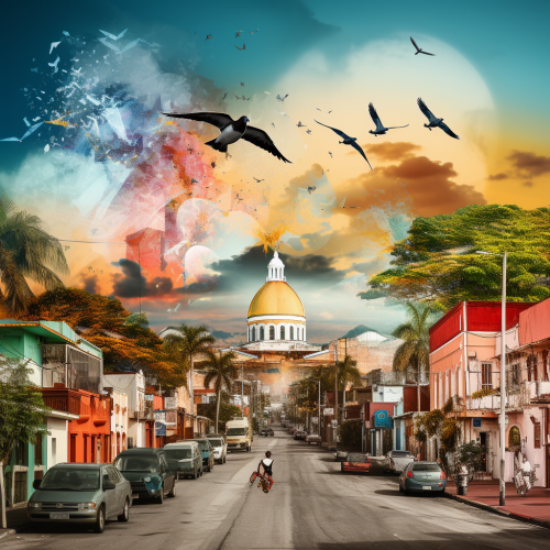 Colorful Managua, Nicaragua Collage