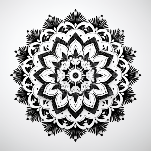 Beautiful black and white Mandala pattern