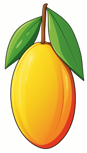 Mango vector line art