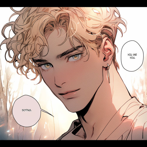 Slim young man with evil smile in manhwa and Lezhin comics