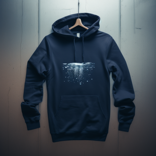 Unworn hoodie in marine blue