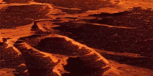 Night view of Earth from Mars