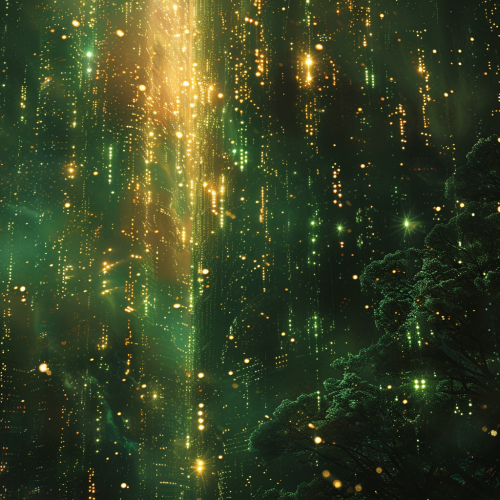 Matrix Green Text Black Background