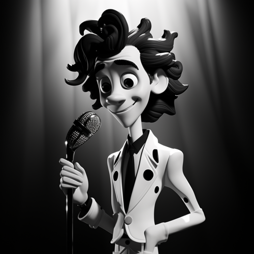 Matty Healy performing with Pixar character Matty Healy performing with Pixar character