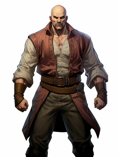 Mature Bald Muscular Man Bandit