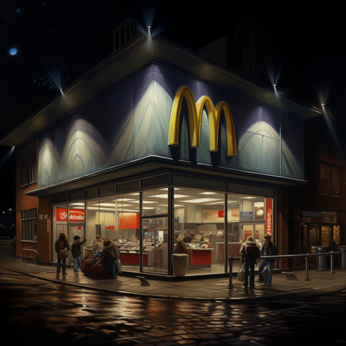McDonald's store by night