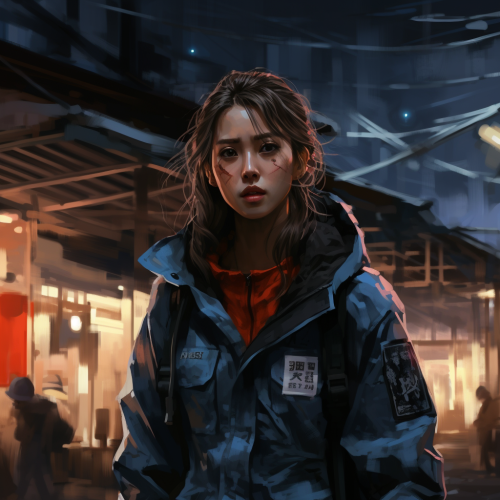 Nurse with bloodstains attending to patients