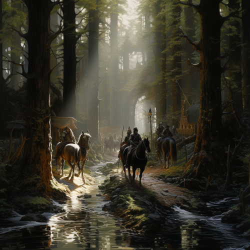 Illustration of a Medieval Woods