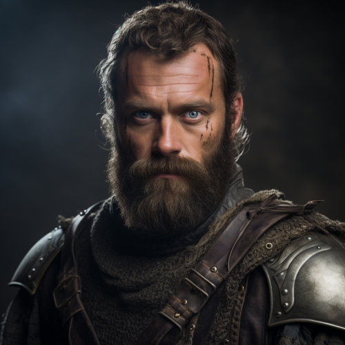 Medieval Knight Liev Schruber with Fuffy Beard