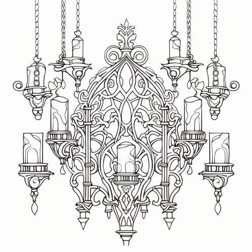 Black and White Medieval Chandeliers