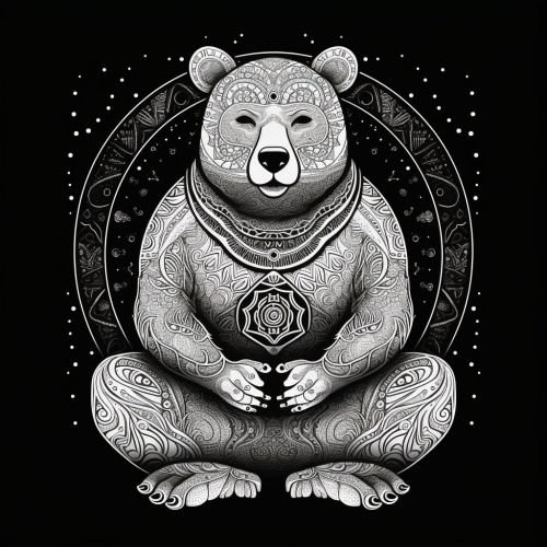 Meditating Buddhist Bear of Light