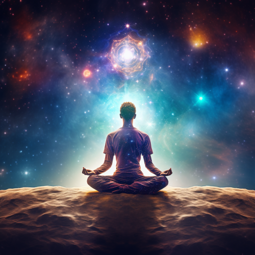 Meditation: Man in Yoga Lotus Pose