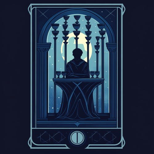 Tarot Card Person Cups Table