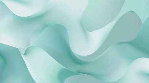Soft Pastel Green Abstract Shapes