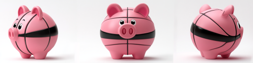 Cute pink piggy bank cartoon Cute pink piggy bank cartoon