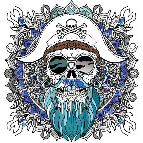 Pirate Captain Zombie with Sunglasses