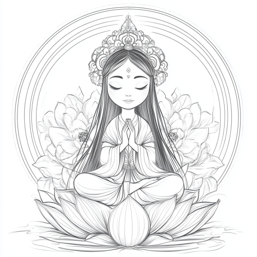 Pixar Goddess Lotus Coloring Page