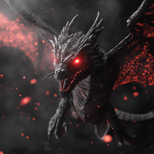 Red Eyes Black Dragon Manga Style