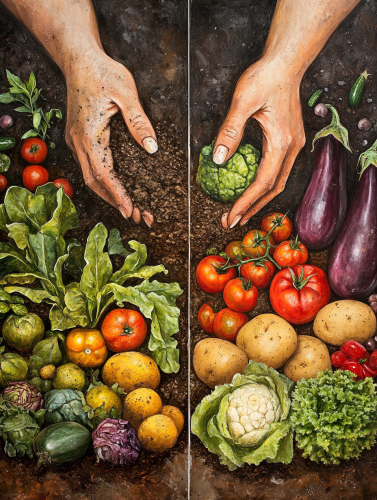 Seed and Vegetables Growing