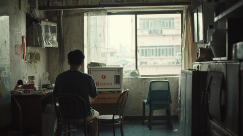 Young Worker Leaving Work