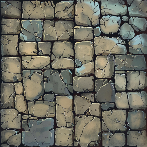 Vector drawing of cracked stone texture