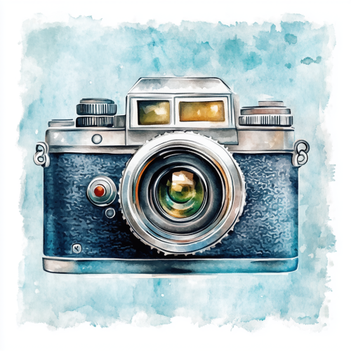 Stamp graphic design with watercolor background