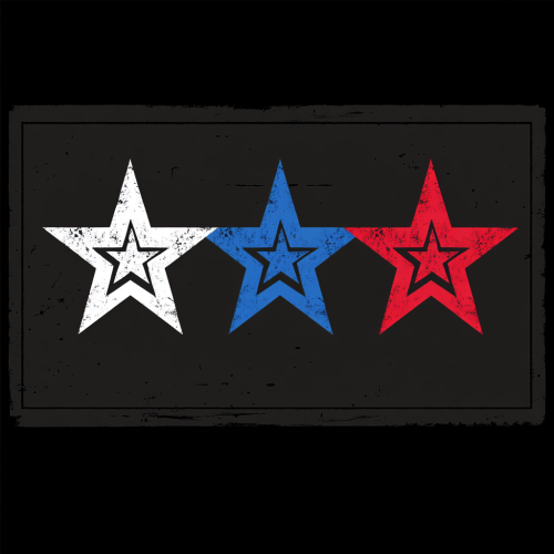 Stylised Stars Flag Black Background Stylised Stars Flag Black Background