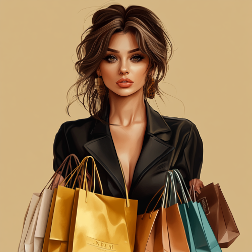Successful woman with shopping bags