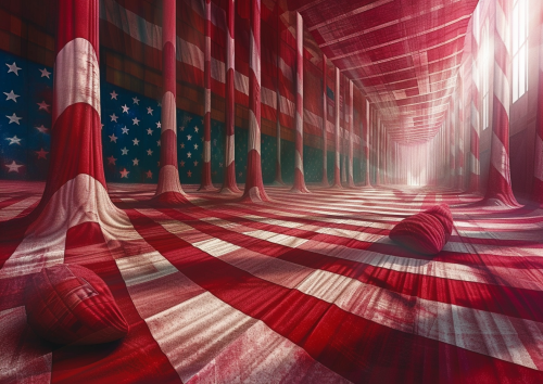 Surreal American Flag Art Illusion