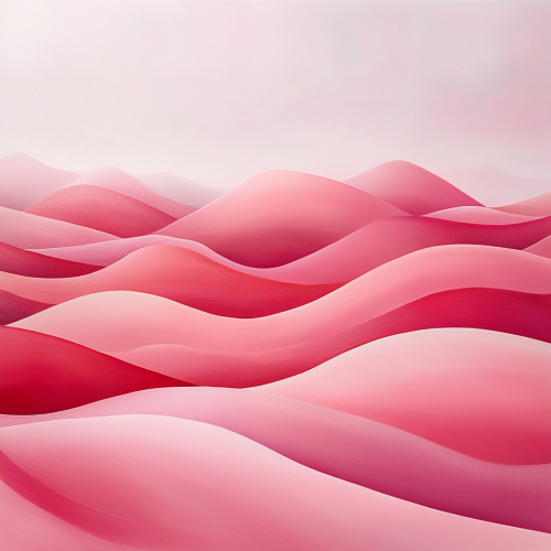 Pink rolling hills landscape photo