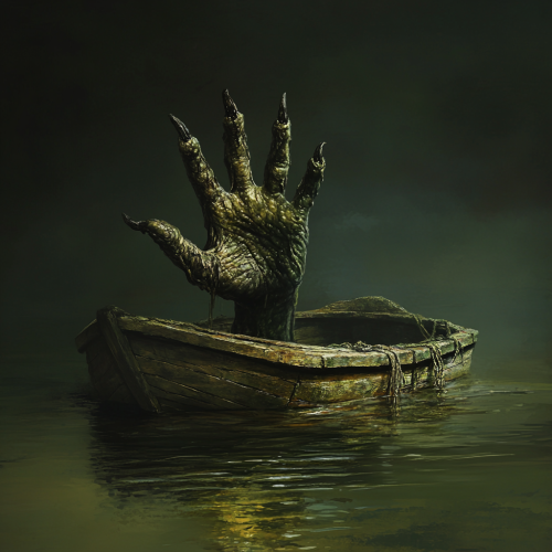 Dark Green Slimy Horror Hand