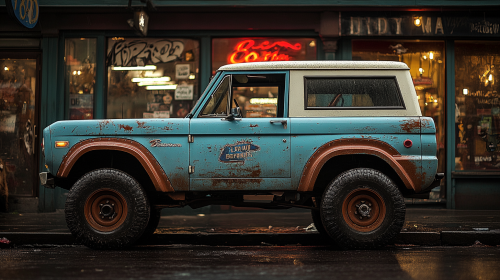 White Ford Bronco in London