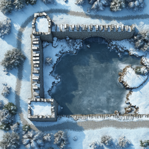 Winter tabletop gaming map