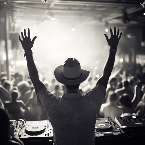 Cowboy in Ibiza Club Dancing