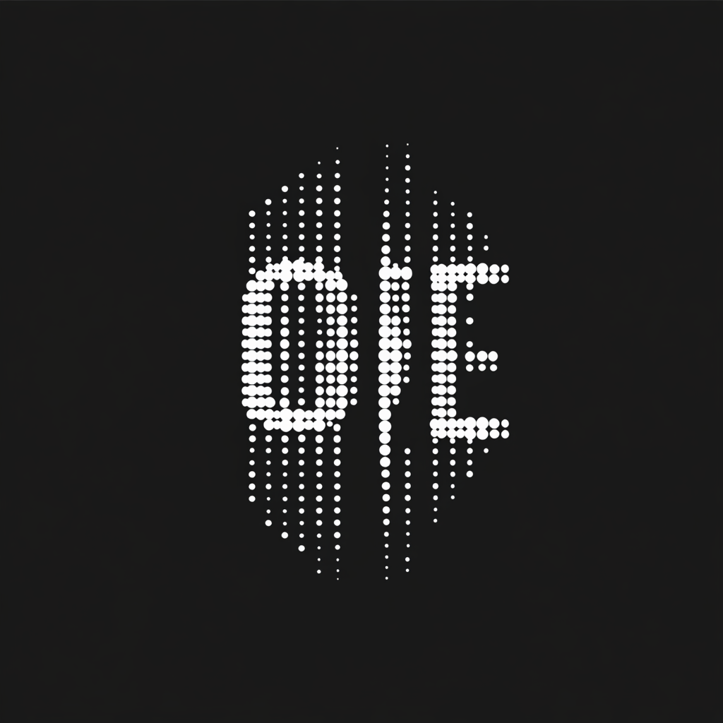 'O.F.F.L.I.N.E' black and white logo design.