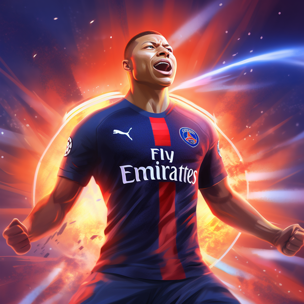 Mbappe wearing PSG and Nike gear