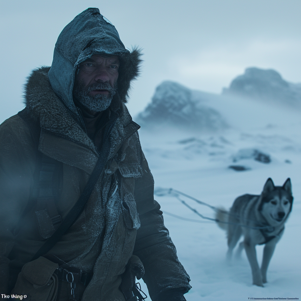 4. Kurt Russell and creepy husky in Antarctica outpost