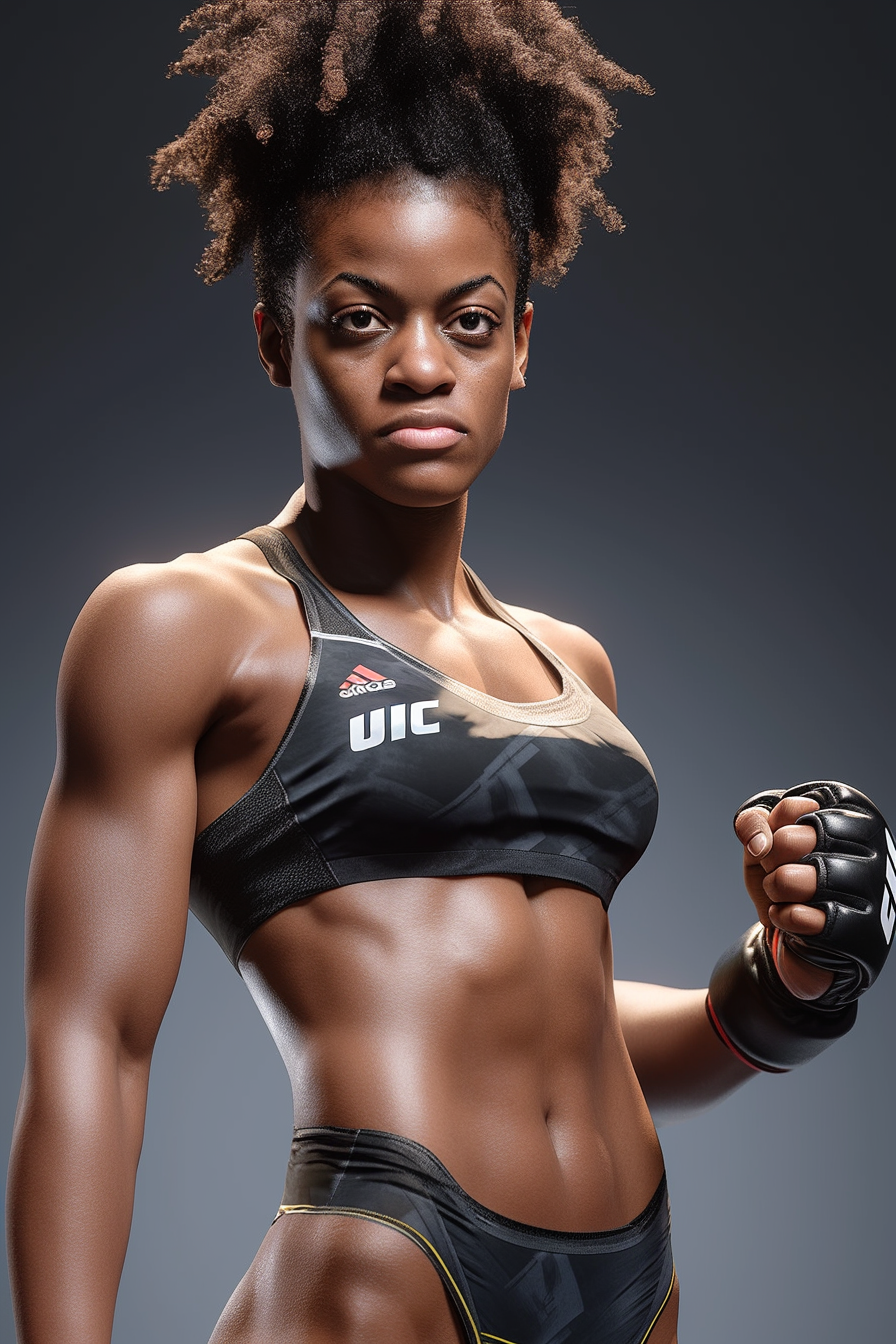 4. Strong black woman MMA fighter