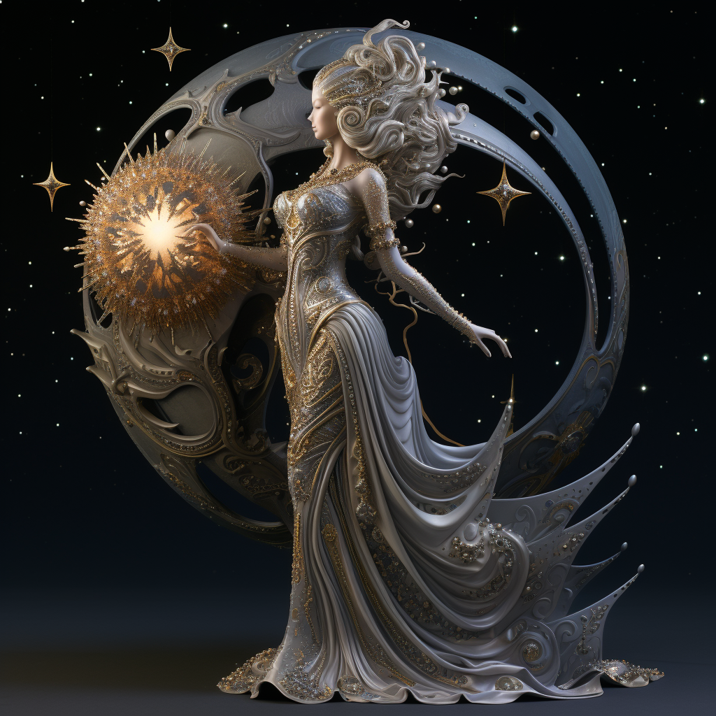 4. Stunning German Beauty in a Celestial Goddess Mother Space