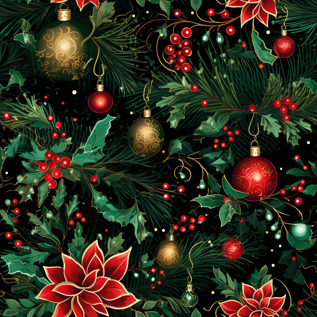 4. Festive holiday image with red and green elements