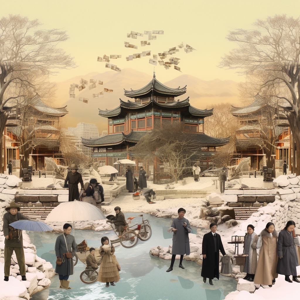 4. Family enjoying snowy day in Jinan city