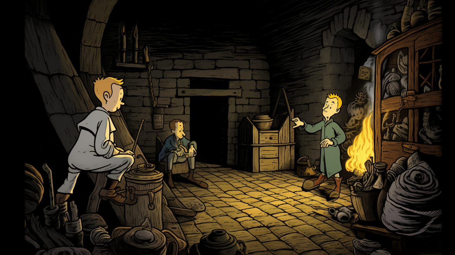 4. Hergé Tin Tin comicbook in Dark Souls universe