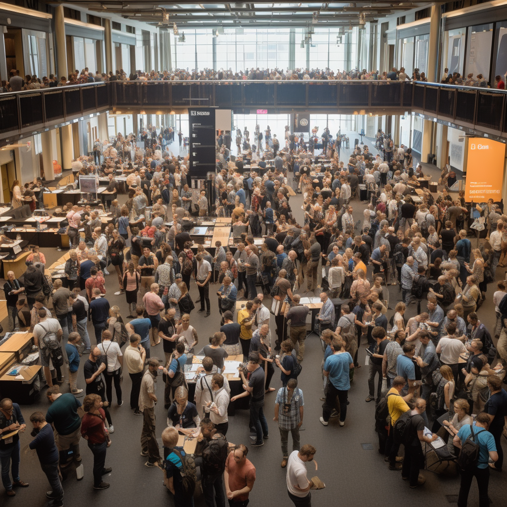 4. A bustling conference floor at The Things Conference in Amsterdam